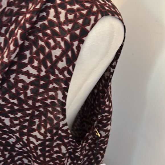 CABI Sakura red sheer sleeveless lattice blouse Size M New - Picture 4 of 10